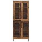 vidaXL Haut Armoire 2 Pièces Bois Ancien Bois Aggloméré et Verre
