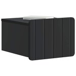 vidaXL Cabinet de chevet mural 2 Pièces Noir 33 x 34 5 x 24 cm
