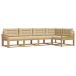 vidaXL Ensemble de canapés d'extérieur 4 Pièces Blanc et Beige Polyester