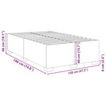 vidaXL Cadre de lit gris 120x190 cm similicuir