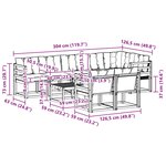 vidaXL Ensemble de canapés d'extérieur 9 Pièces Blanc et Beige