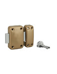 THIRARD - Verrou sans bouton Apache  pour porte de cave  cylindre 40mm  acier  3 clés  époxy bronze