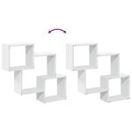 vidaXL Armoire murale 78x18x71 cm blanc bois d'ingénierie