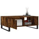 vidaXL Table basse chêne fumé 90x60x35 cm bois d'ingénierie