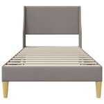vidaXL Cadre de lit avec tête de lit Taupe 100 x 200 cm tissu