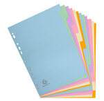 Intercalaires carte pastel 170g Forever 12 positions - A4 x 25 EXACOMPTA