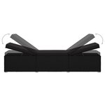 vidaXL Chaise longue avec coussin Résine tressée Noir