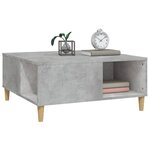 vidaXL Table basse gris béton 80x80x36 5 cm bois d'ingénierie