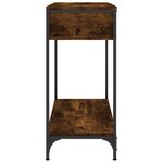 vidaXL Table console chêne fumé 75x34 5x75 cm bois d'ingénierie