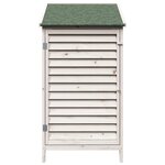 vidaXL Abri de jardin Blanc 59 x 56 x 113 5 cm Bois de Sapin Massif