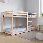 vidaXL Lit superposé 90x200 cm Bois de pin massif