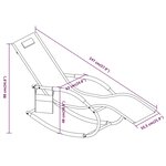 vidaXL Chaises longues à bascule lot de 2 crème acier et textilène