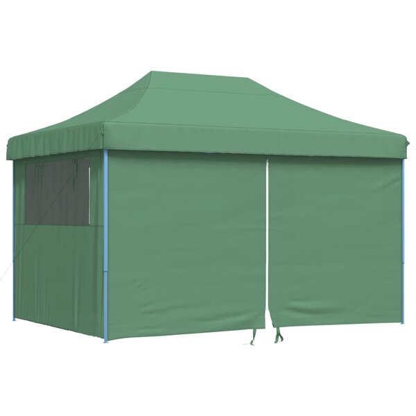 vidaXL Tente de réception pliable escamotable 4 parois latérales vert