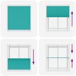 vidaXL Store plissé vert pétrole 120x100cm largeur du tissu 119 4cm