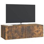 vidaXL Meuble TV mural Chêne fumé 98 x 41 x 30 cm Bois d'ingénierie