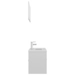 vidaXL Ensemble de meubles de salle de bain Blanc brillant Aggloméré