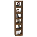 vidaXL Bibliothèque/Séparateur de pièce Chêne Marron 40x30x198 cm