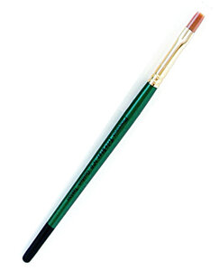 Pinceau synthétique Plat n°6 - manche vert - lot de 10 pinceaux