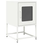 vidaXL Table de chevet blanc 36x39x60 5 cm acier laminé à froid
