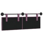 vidaXL Tête de lit suspendue Avec lumière LED Pourpre Velours