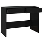 vidaXL Bureau Noir 101x50x76 5 cm Bois d'ingénierie