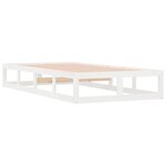 vidaXL Cadre de lit Blanc 90x200 cm Bois massif