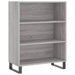 vidaXL Armoire à étagères sonoma gris 69 5x32 5x90cm bois d'ingénierie