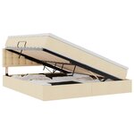 vidaXL Lit avec rangement et matelas Crème 160 x 200 cm Velours