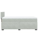 vidaXL Sommier à lattes de lit et matelas Gris clair 90x190 cm Velours