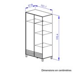 Armoire 2 portes bois blanc