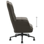 vidaXL Chaise de relaxation Gris foncé Velours