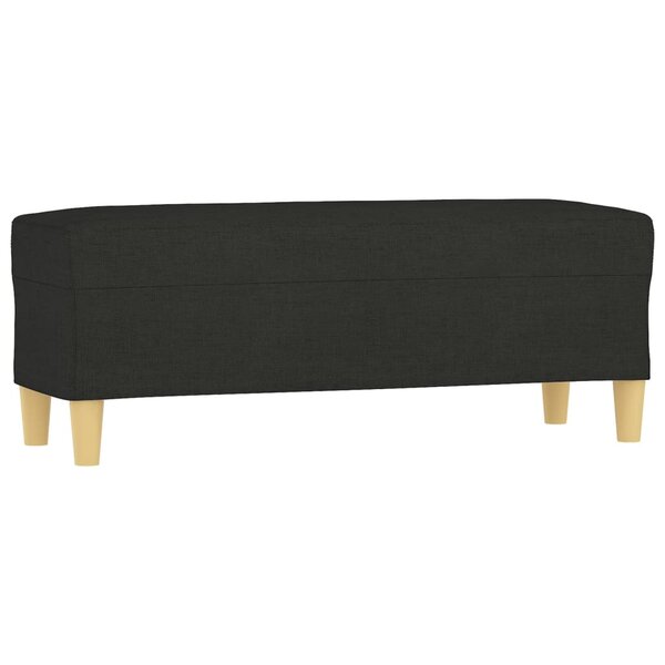 Banc banquette 100 x 35 x 41 cm tissu noir 02_0010454