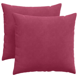 vidaXL Coussins de canapé 2 Pièces Bordeaux 45 x 45 cm