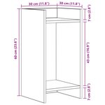 vidaXL Support de Plante 2 pièces Chêne artisanal 30 x 30 x 60 cm
