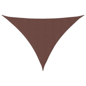 vidaXL Voile de parasol Tissu Oxford triangulaire 5x6x6 m marron
