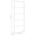 vidaXL Porte-serviettes Blanc 45x10x115 cm Acier