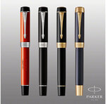 PARKER Duofold Prestige Centennial Stylo plume  Chevron Bleu  Plume fine en or 18K  Coffret cadeau