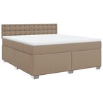 vidaXL Sommier à lattes de lit avec matelas Cappuccino 180x200 cm
