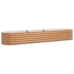 vidaXL Lit surélevé Marron 320 x 80 x 44 cm Acier