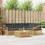 vidaXL Ensemble de canapés d'extérieur 5 Pièces Blanc et anthracite