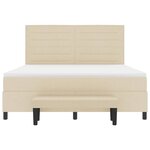 vidaXL Lit à ressorts avec matelas Crème 180 x 200 cm tissu
