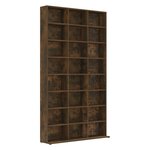 vidaXL Armoire à CD Chêne fumé 102x23x177 5 cm Bois d'ingénierie