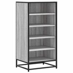 vidaXL Étagère à chaussures sonoma gris 48x38x97 5cm bois d'ingénierie