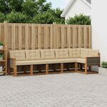 vidaXL Ensemble de canapés d'extérieur 6 Pièces Naturel et Beige
