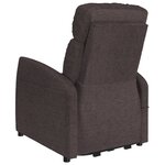 vidaXL Fauteuil Marron foncé Tissu