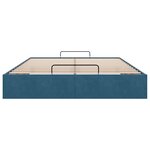 vidaXL Cadre de lit ottoman sans matelas bleu foncé 140x200 cm velours