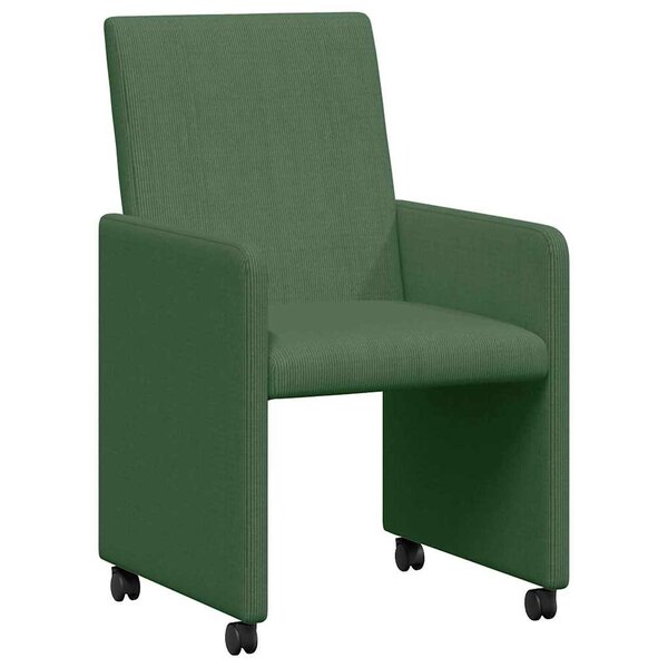 vidaXL Chaises de Salle à Manger avec Roues 2 Pièces Vert gris