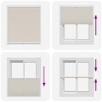 vidaXL Store plissé 100x125 cm Crème