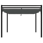 vidaXL Tonnelle avec toit rétractable anthracite 3x3 m aluminium