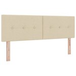 vidaXL Tête de lit LED avec bandes LED Crème 144 cm tissu